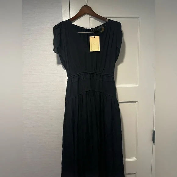 LA LIGNE Natalie Silk-Chiffon Midi Dress - Size Small - Picture 5 of 7